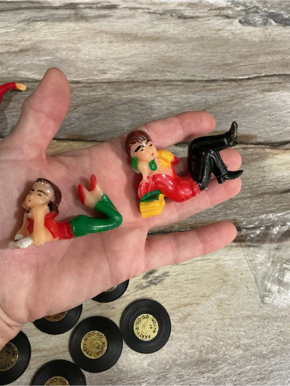Vintage Wilton Party-A-Go-Go Cake Toppers 14pc 1950s 60s Teen Dance Records